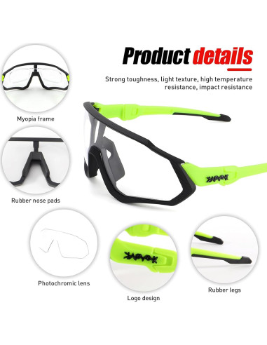 Gafas de Ciclismo KAPVOE Fotoquímicas UV400 para MTB