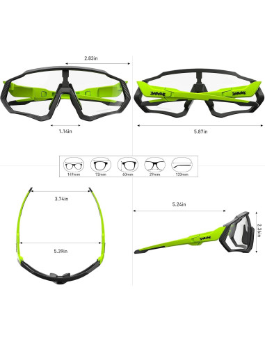 Gafas de Ciclismo KAPVOE Fotoquímicas UV400 para MTB