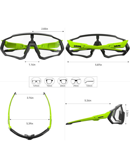 Gafas de Ciclismo KAPVOE Fotoquímicas UV400 para MTB