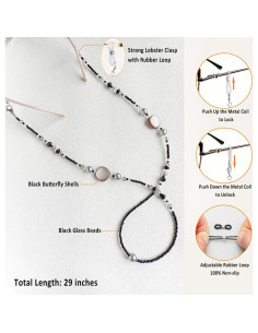 Cadena de Gafas ERNAULO para Mujeres 73.66 cm Elegante 2