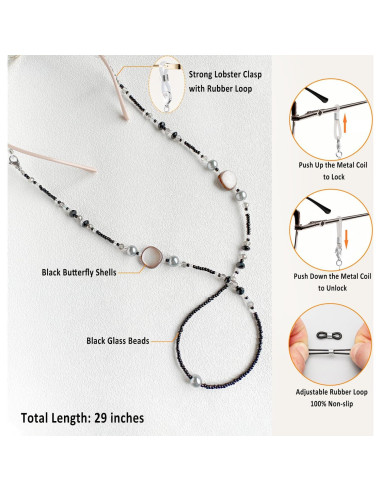 Cadena de Gafas ERNAULO para Mujeres 73.66 cm Elegante