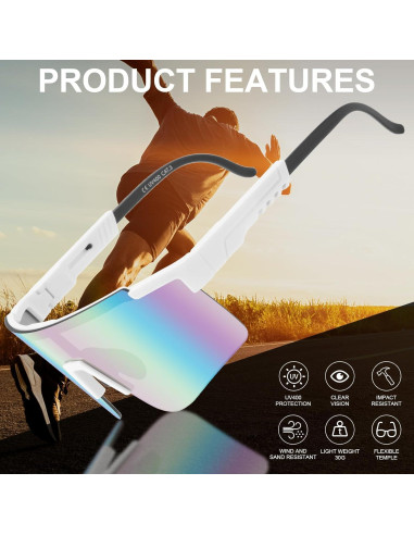 Gafas de Ciclismo Roibeao UV400 Unisex Ligeras y Cómodas