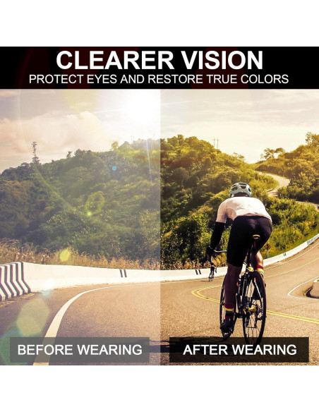 Gafas de Ciclismo Roibeao UV400 Unisex Ligeras y Cómodas