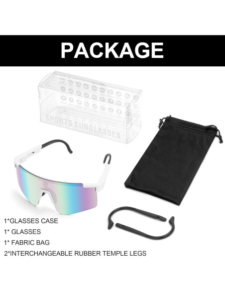 Gafas de Ciclismo Roibeao UV400 Unisex Ligeras y Cómodas