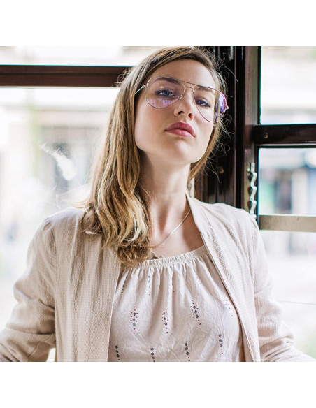 Gafas de Aviador Outray Metal Transparentes para Hombres y Mujeres