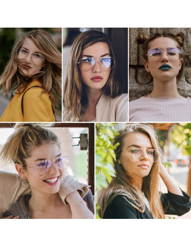 Gafas de Aviador Outray Metal Transparentes para Hombres y Mujeres