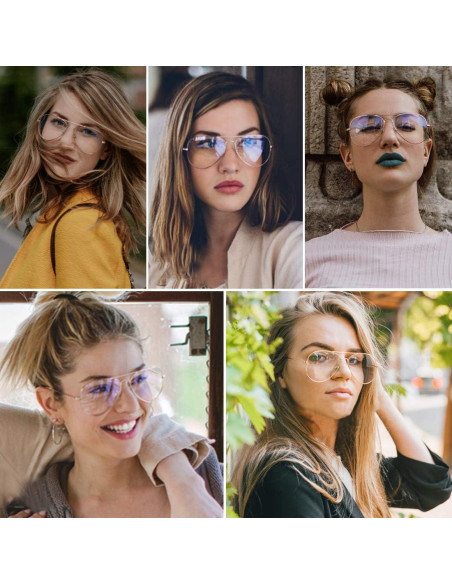 Gafas de Aviador Outray Metal Transparentes para Hombres y Mujeres