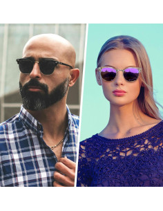 Gafas de sol Joopin unisex polarizadas UV400 medio marco 2