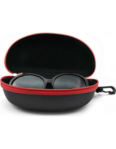 Estuche Duro para Gafas de Sol y Lectura 3 Piezas Rojo