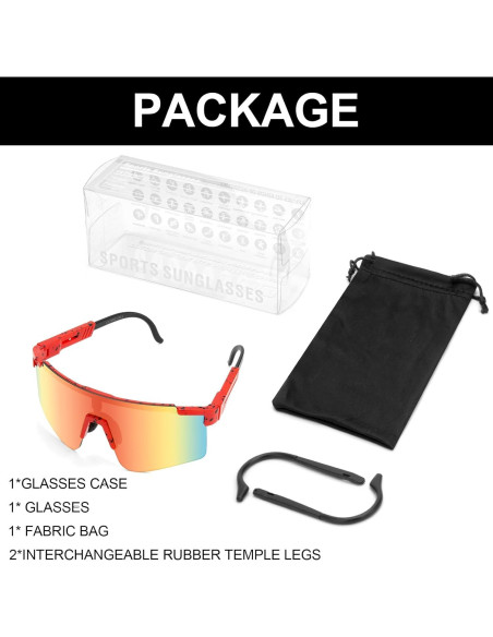 Gafas de Ciclismo Roibeao UV400 Ligeras y Cómodas