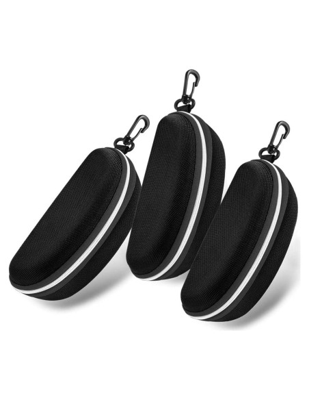 Estuche rígido para gafas de sol 3 piezas Plateado