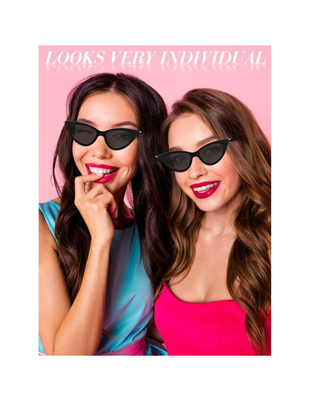Gafas de Sol Ojo de Gato Leinuosen 8 Pares Vintage Mujeres