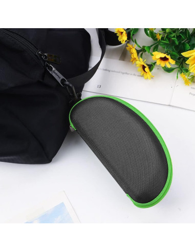 Estuche de Gafas Duro EVA Verde 3 Piezas con Cremallera