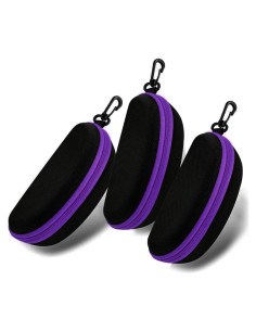 Estuche rígido para gafas de sol 3 piezas morado EVA