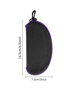 Estuche rígido para gafas de sol 3 piezas morado EVA 2