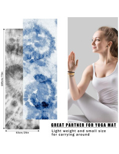 Toallas de Yoga Treela 2 Pcs Microfibra Antideslizante 185x63cm 2