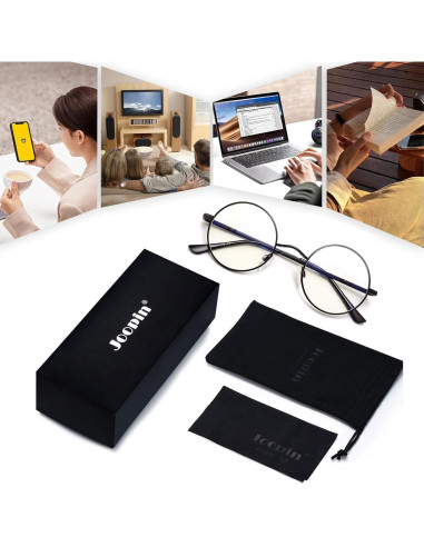 Gafas de sol redondas Joopin UV400 polarizadas negras