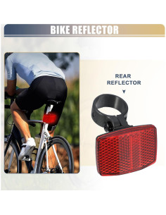 Reflectores de Bicicleta X AUTOHAUX 5.5x3.9cm Rojo 2