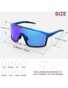 Gafas de Ciclismo Polarizadas YOZISS Cg9033b-b UV400 2