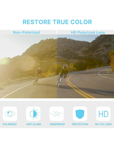 Gafas de Ciclismo Polarizadas YOZISS Cg9033b-b UV400