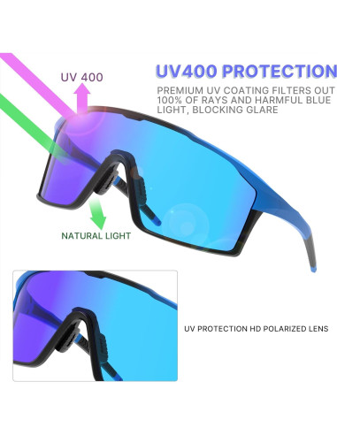 Gafas de Ciclismo Polarizadas YOZISS Cg9033b-b UV400