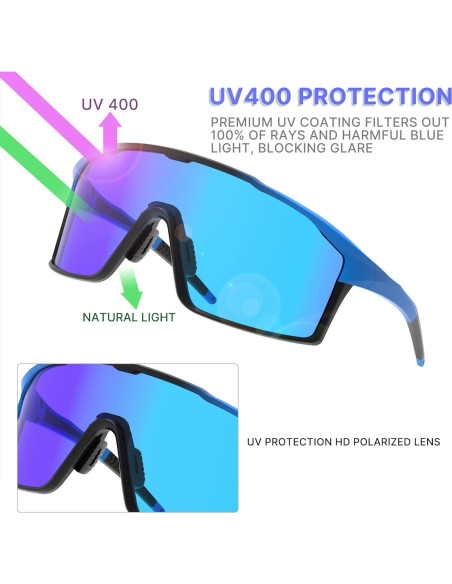 Gafas de Ciclismo Polarizadas YOZISS Cg9033b-b UV400