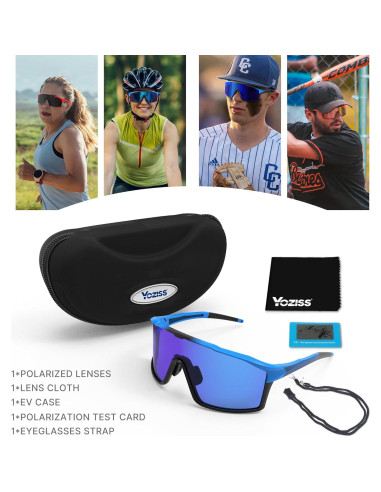 Gafas de Ciclismo Polarizadas YOZISS Cg9033b-b UV400