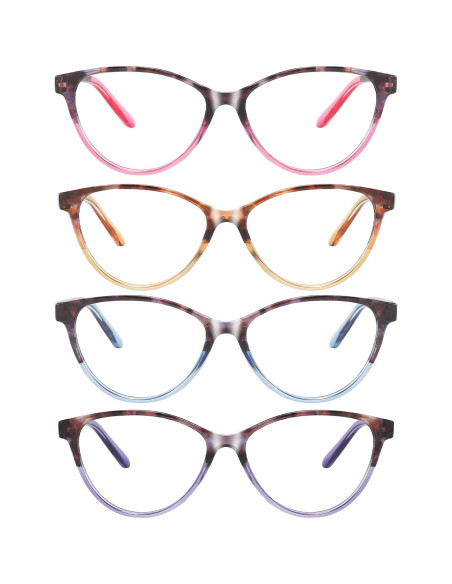 Gafas de Lectura Przene 4 Paquetes Anti Luz Azul 3.5x