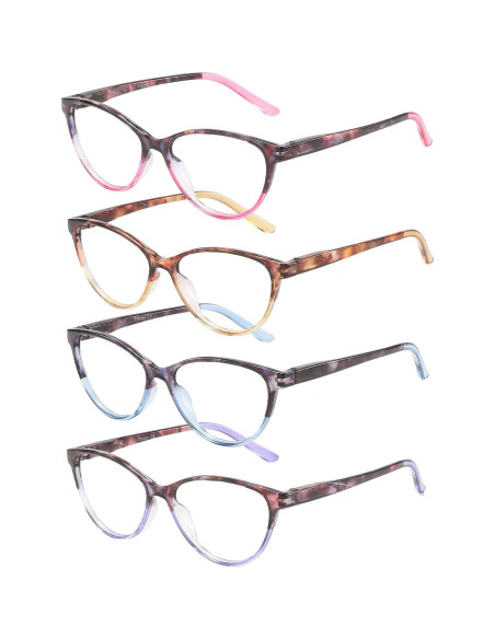 Gafas de Lectura Przene 4 Paquetes Anti Luz Azul 3.5x