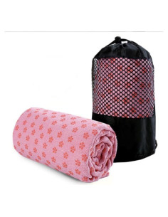 Toalla de Yoga POKIVIR Antideslizante 61x183 cm Rosa