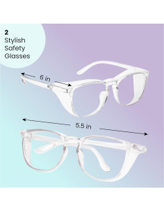 Gafas de Seguridad Aqulius 2 Pack Elegantes Resistentes a Rayones 2