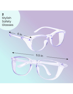 Gafas de Seguridad Aqulius 2 Pack Azul Resistentes a Rayones 2