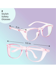 Gafas de Seguridad Aqulius 2 Pack Elegantes Rosa Anti-rayones 2