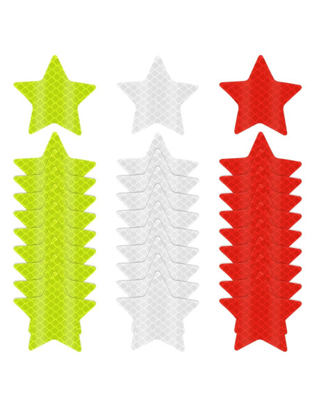 30 Calcomanías Reflectantes Estrella Abeillo - 6 cm