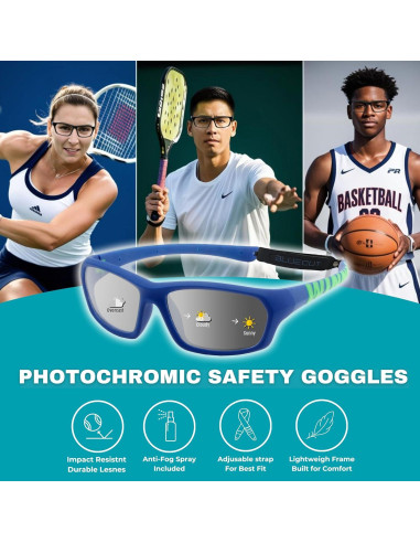 Gafas de Protección Deportiva Blue Cut Fotocromáticas Verde