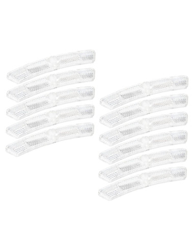 10 Reflectores de Rueda de Bicicleta BIUDECO Blancos
