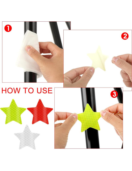 30 Calcomanías Reflectantes Estrella Abeillo - 6 cm