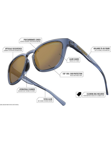 Gafas de sol Tifosi para unisex - Lentes marrones UV 100%