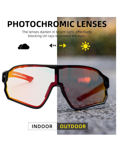 Gafas de sol fotocromáticas ROCKBROS para ciclismo UV400