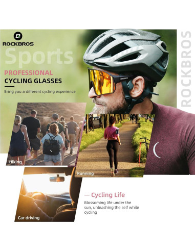 Gafas de sol fotocromáticas ROCKBROS para ciclismo UV400