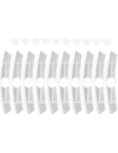 10 Reflectores de Rueda de Bicicleta BIUDECO Blancos