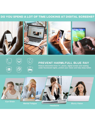 Gafas Anti Luz Azul Gaoye Montura Rosa Lente Transparente