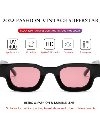 Gafas de Sol Polarizadas AIEYEZO Rectangulares Unisex 44mm