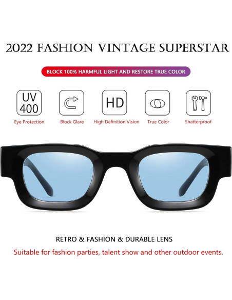 Gafas de Sol Polarizadas AIEYEZO Rectangulares Unisex