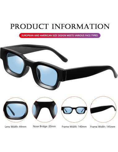 Gafas de Sol Polarizadas AIEYEZO Rectangulares Unisex