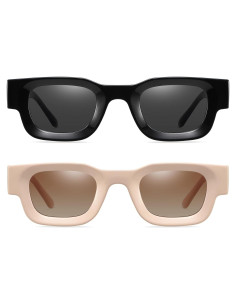 Gafas de Sol Polarizadas AIEYEZO Rectangulares Unisex 90s