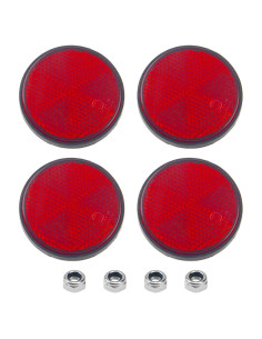 4 Piezas Reflectores Redondos Rrina para Motocicleta y Bicicleta