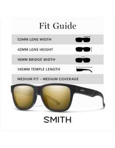 Gafas de sol Smith Lowdown Slim 2 Negro Mate Dorado 2