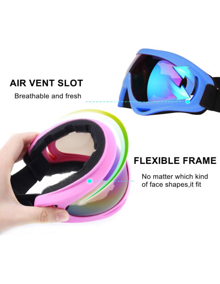 Gafas de Motocicleta LJDJ con Lentes Claras y UV400
