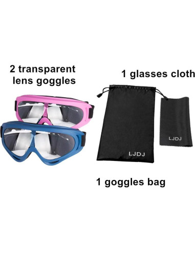 Gafas de Motocicleta LJDJ con Lentes Claras y UV400